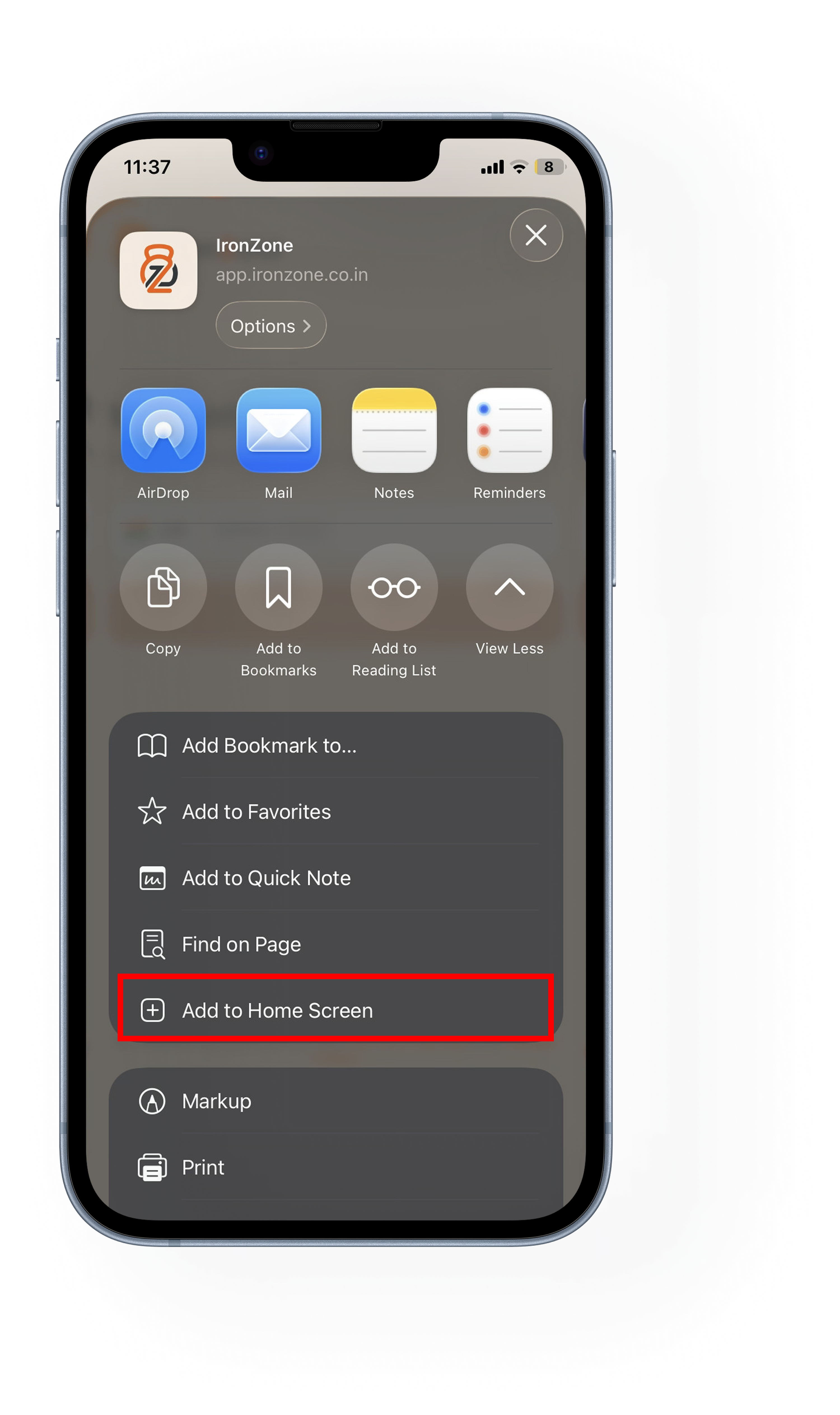 Step 3 - Add to Home Screen
