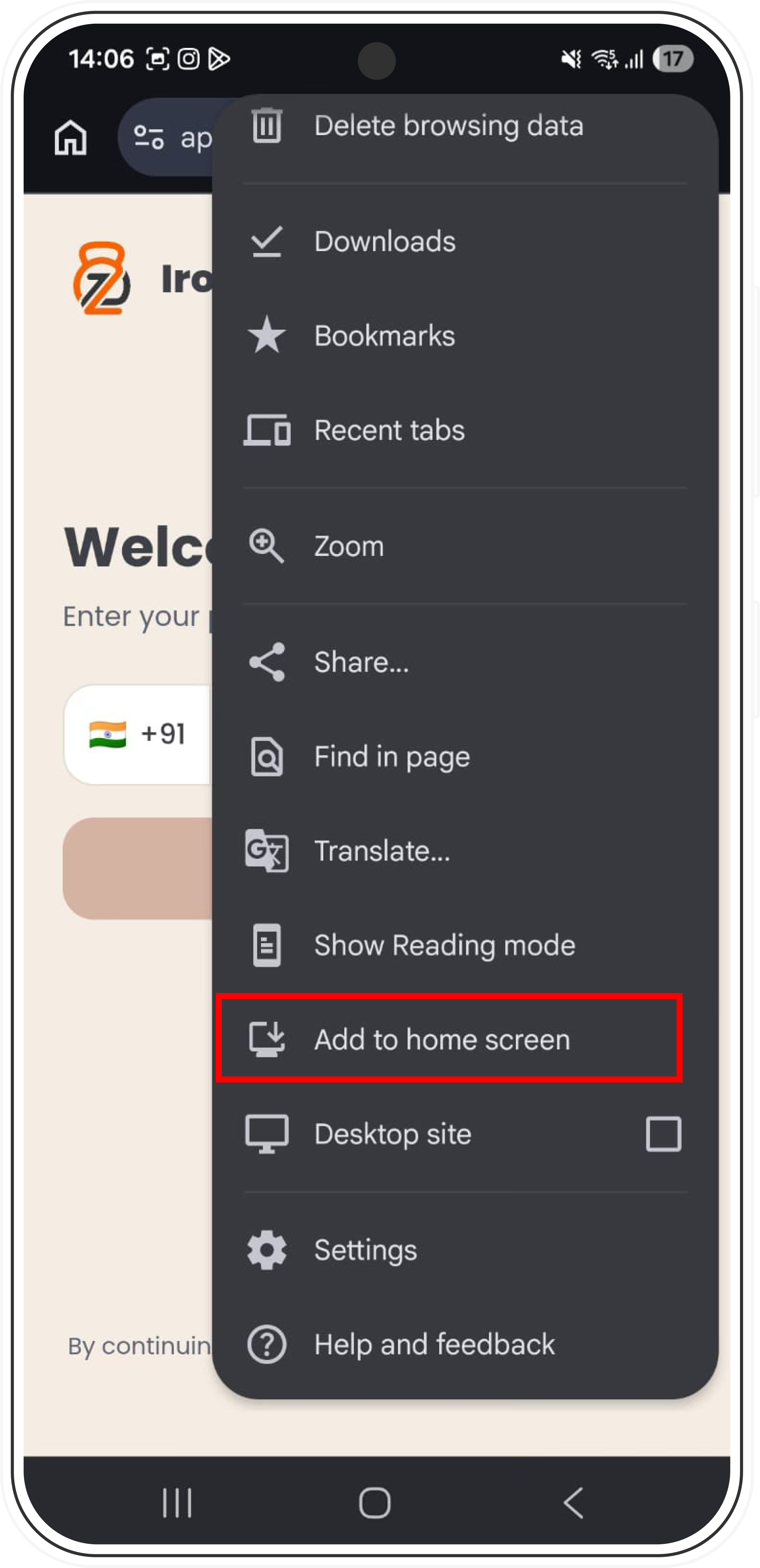 Step 2 - Tap three dots